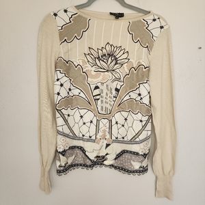 ETRO Milano wool and silk floral sweater